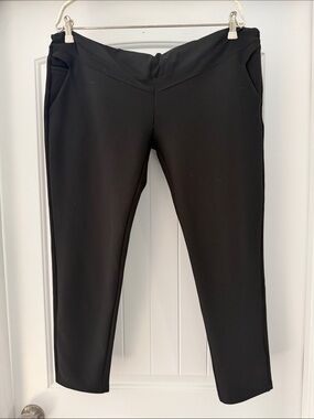 Black Maternity Ponte Ankle Pants